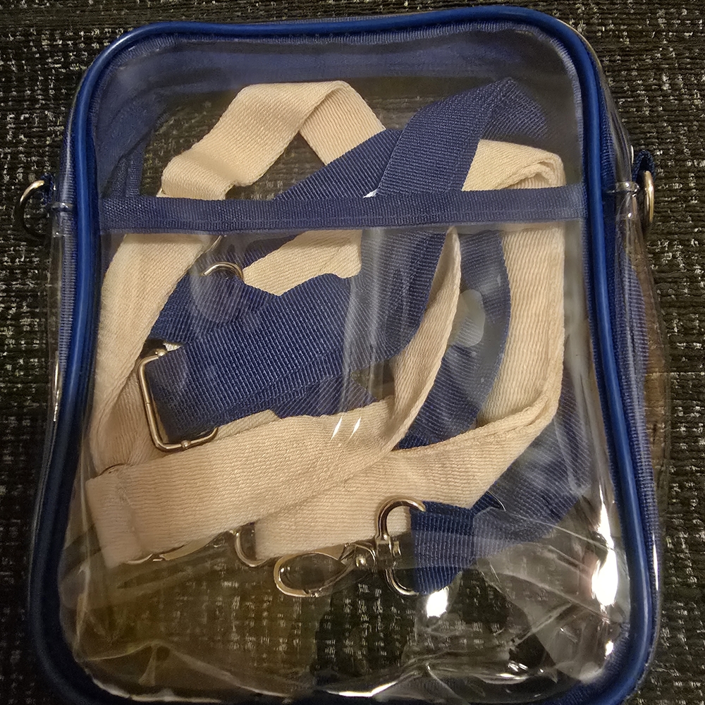 Blue and Beige Strap Set in Clear Case